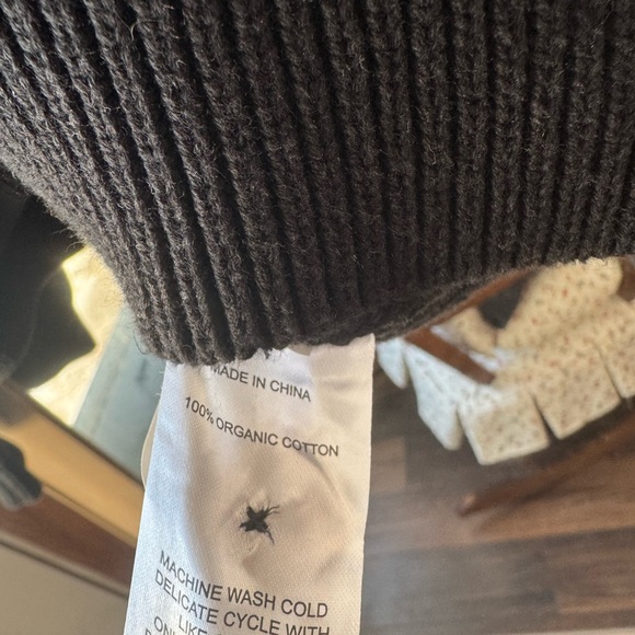 Quince Organic Cotton Black Cardigan Large - Picture 4 of 4